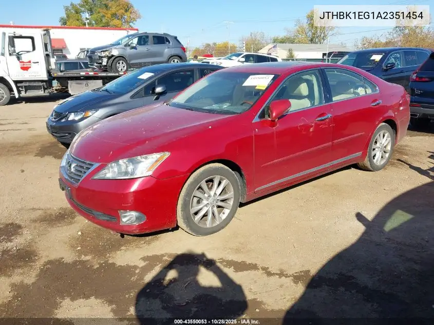 JTHBK1EG1A2351454 2010 Lexus Es 350