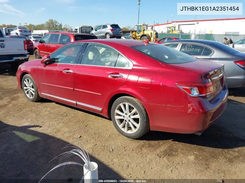 JTHBK1EG1A2351454 2010 Lexus Es 350