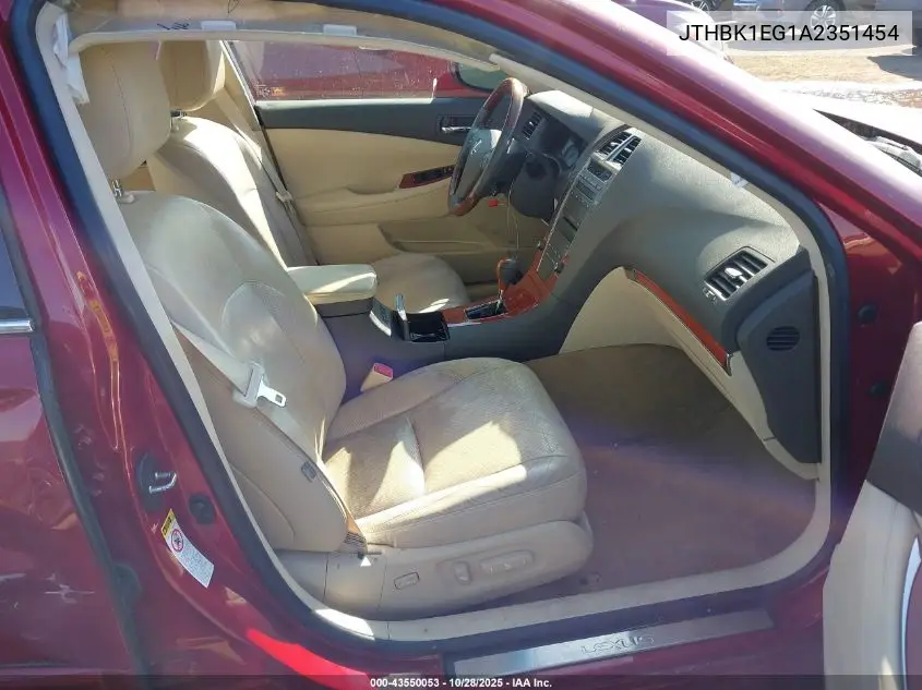 JTHBK1EG1A2351454 2010 Lexus Es 350