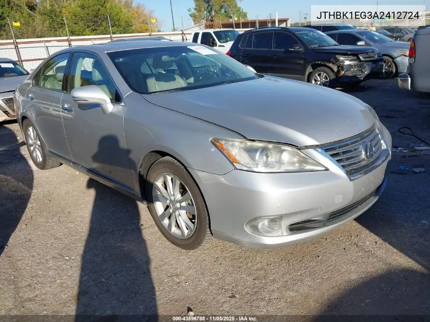 JTHBK1EG3A2412724 2010 Lexus Es 350