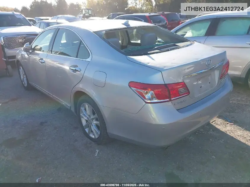 JTHBK1EG3A2412724 2010 Lexus Es 350