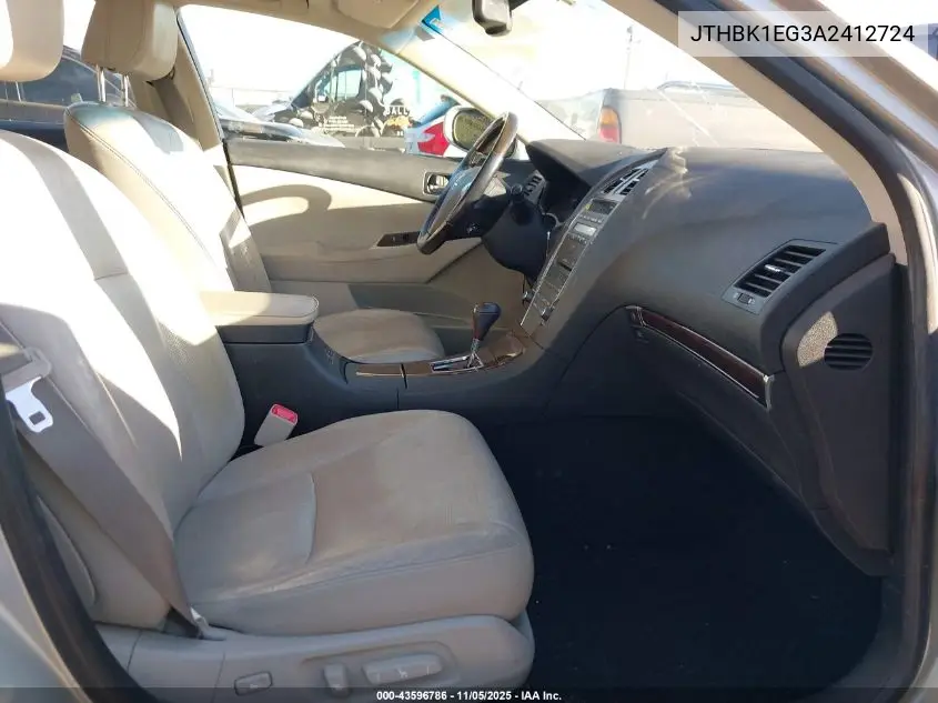 JTHBK1EG3A2412724 2010 Lexus Es 350