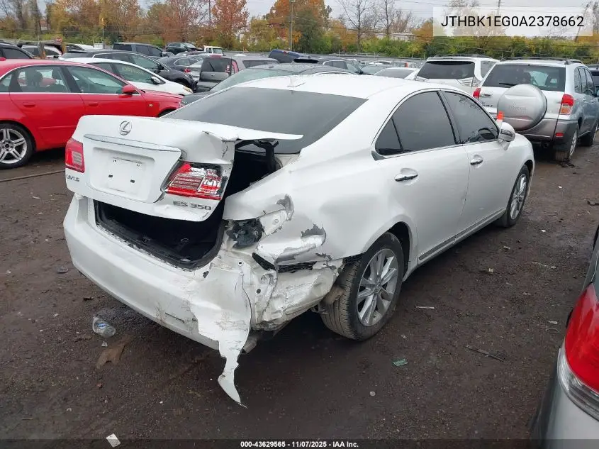 JTHBK1EG0A2378662 2010 Lexus Es 350