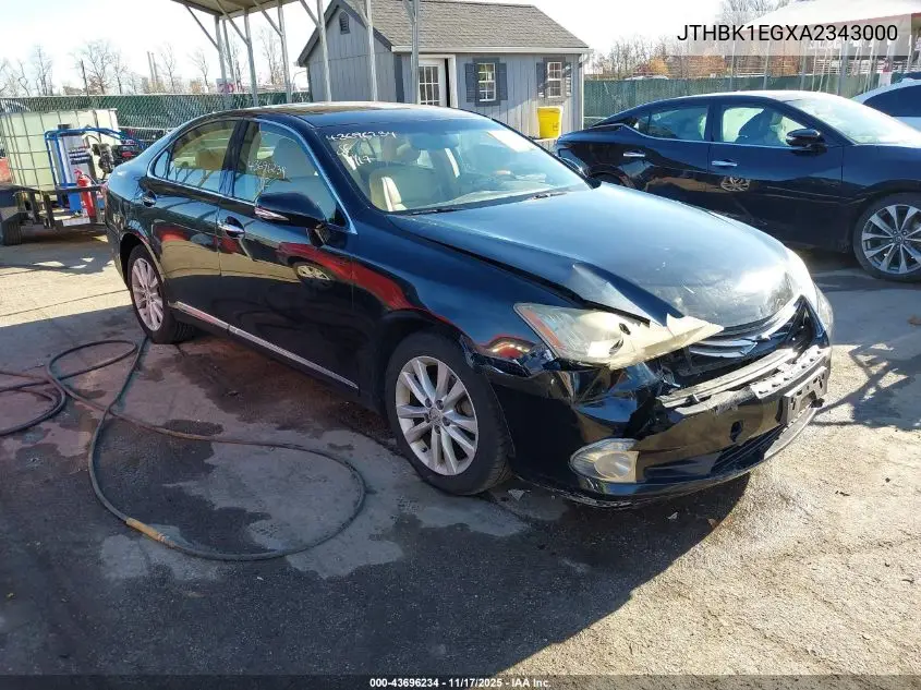 JTHBK1EGXA2343000 2010 Lexus Es 350