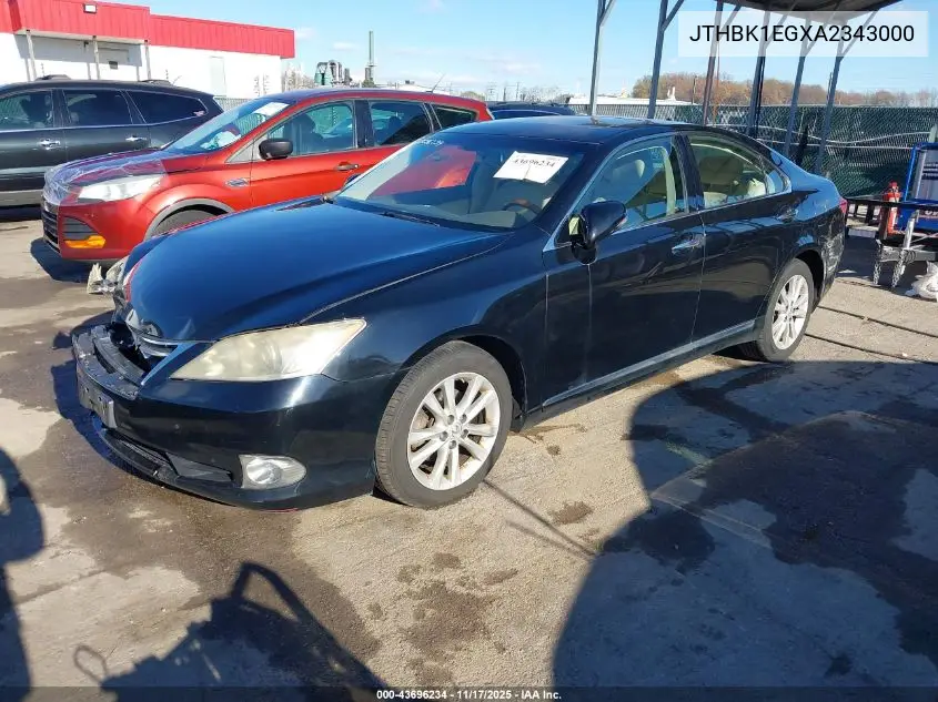 JTHBK1EGXA2343000 2010 Lexus Es 350