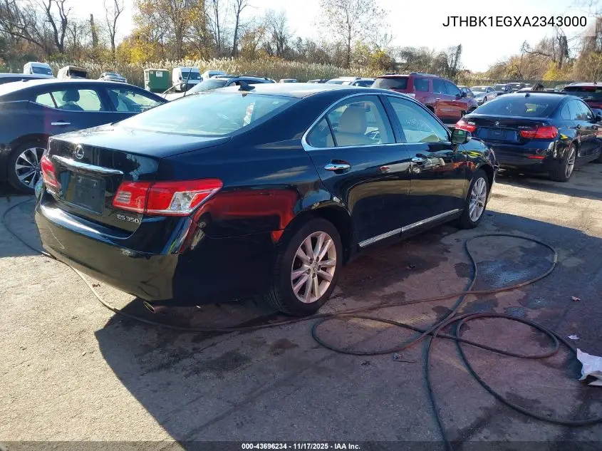JTHBK1EGXA2343000 2010 Lexus Es 350