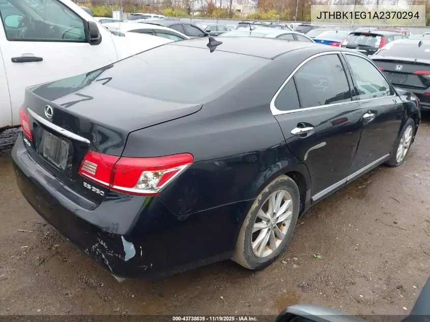 JTHBK1EG1A2370294 2010 Lexus Es 350