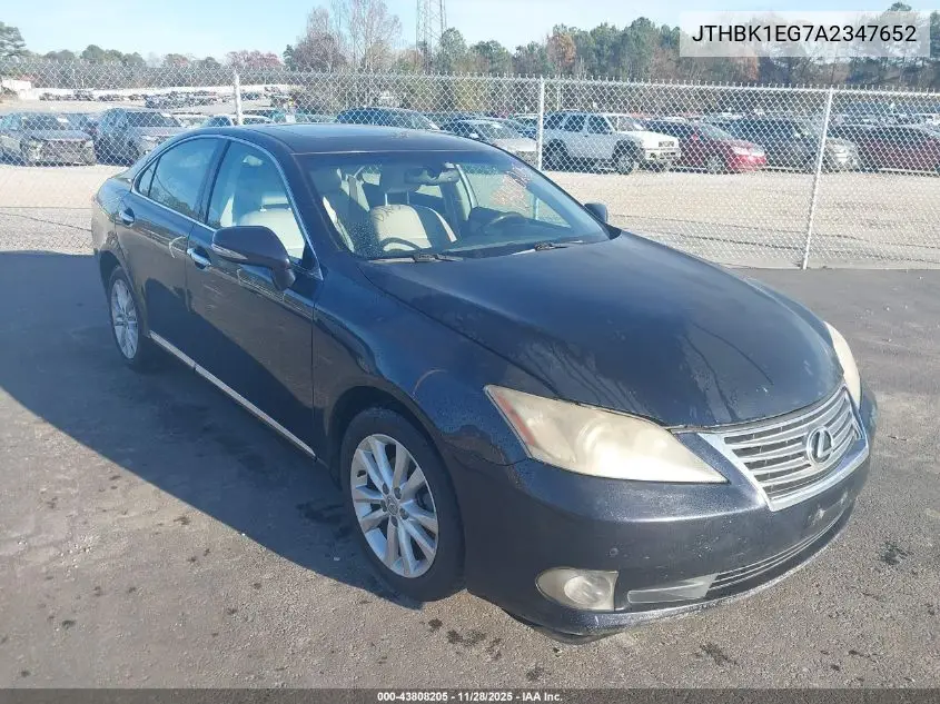 JTHBK1EG7A2347652 2010 Lexus Es 350