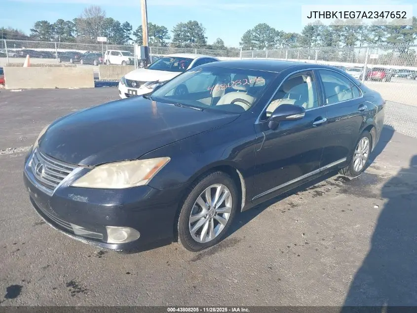 JTHBK1EG7A2347652 2010 Lexus Es 350