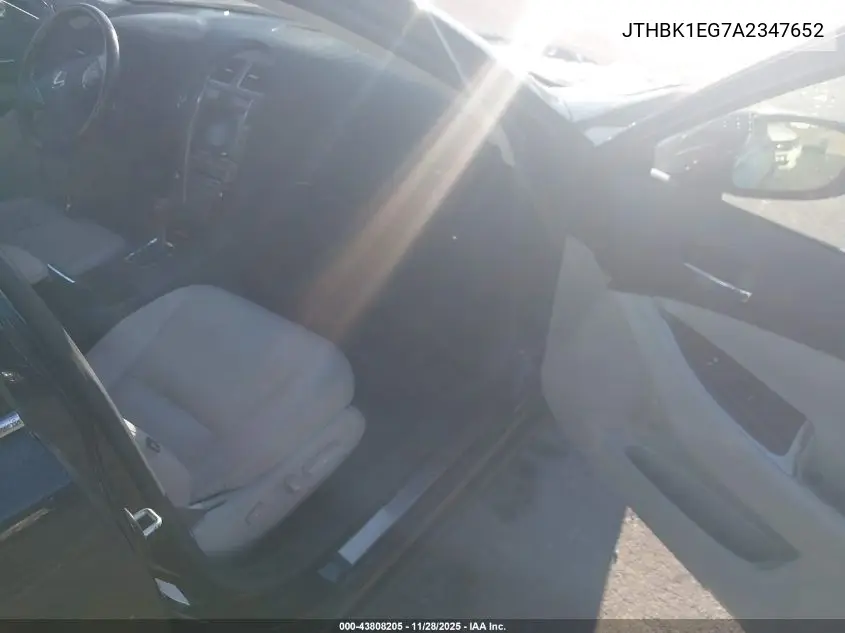 JTHBK1EG7A2347652 2010 Lexus Es 350