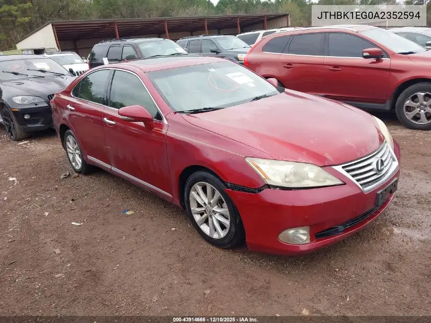 JTHBK1EG0A2352594 2010 Lexus Es 350