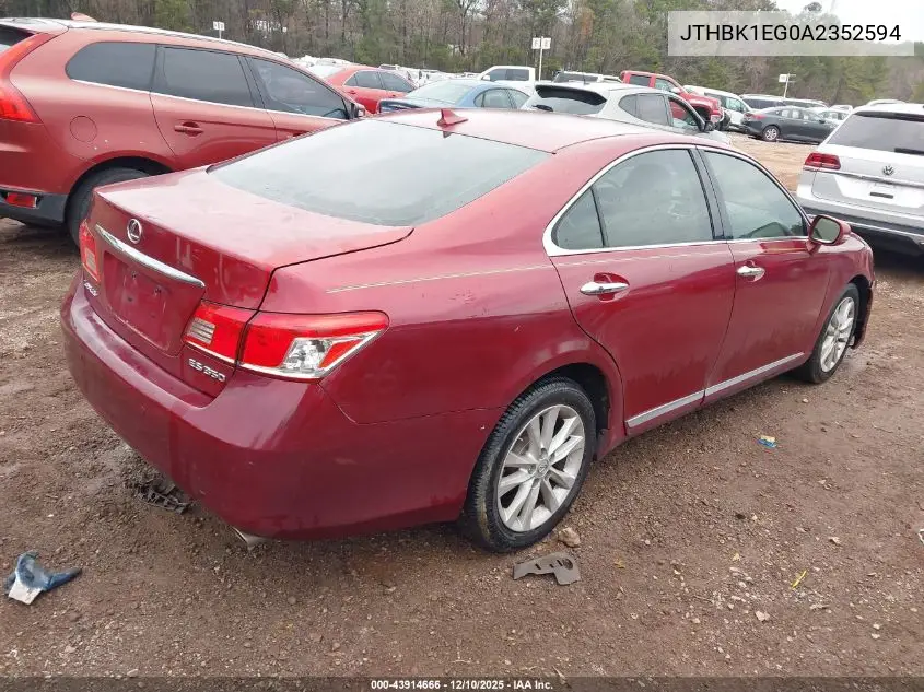 JTHBK1EG0A2352594 2010 Lexus Es 350