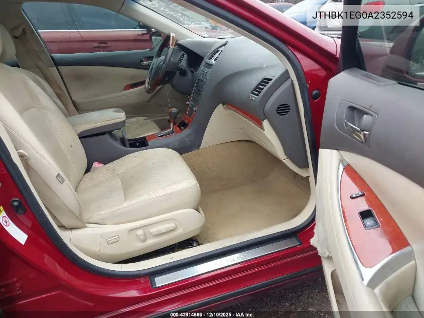 JTHBK1EG0A2352594 2010 Lexus Es 350