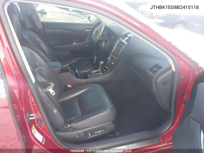 JTHBK1EG8B2415118 2011 Lexus Es 350 350