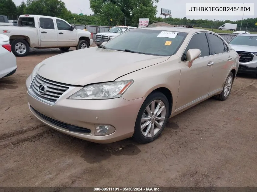 JTHBK1EG0B2454804 2011 Lexus Es 350