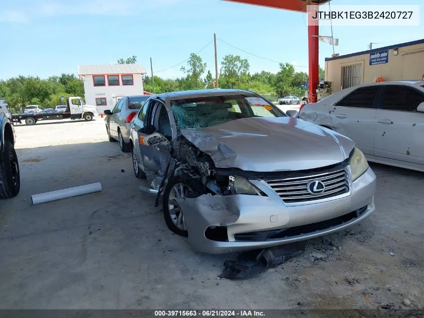 JTHBK1EG3B2420727 2011 Lexus Es 350