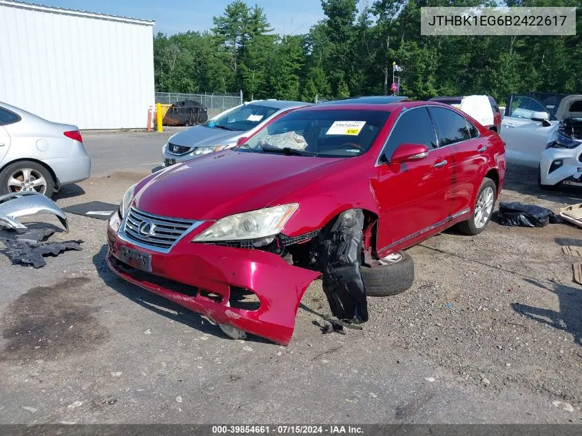 JTHBK1EG6B2422617 2011 Lexus Es 350