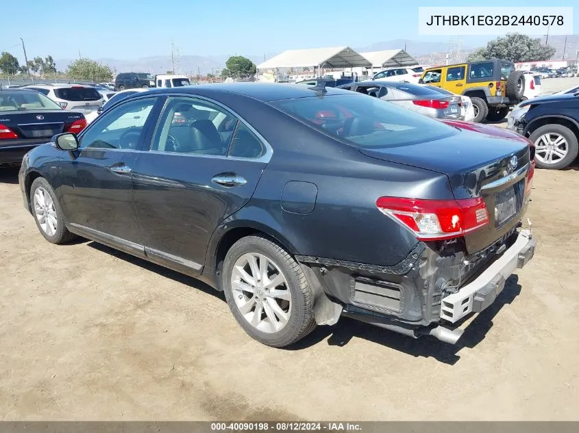 JTHBK1EG2B2440578 2011 Lexus Es 350