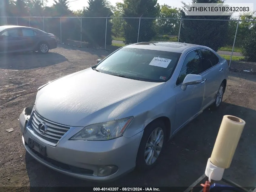 JTHBK1EG1B2432083 2011 Lexus Es 350 350