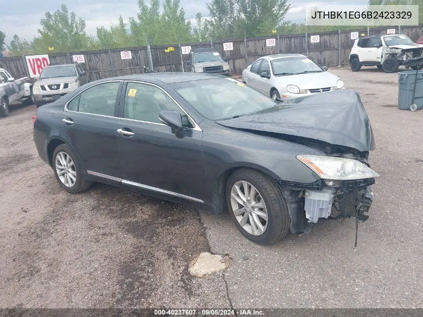 JTHBK1EG6B2423329 2011 Lexus Es 350