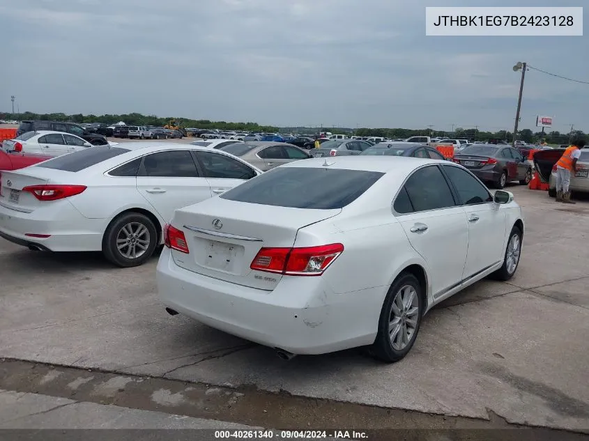 JTHBK1EG7B2423128 2011 Lexus Es 350