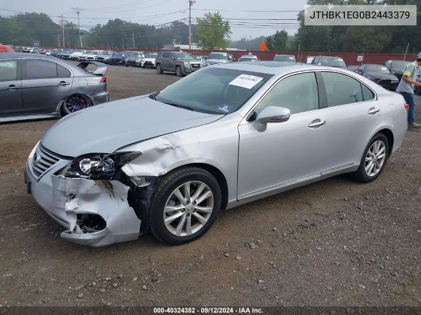 JTHBK1EG0B2443379 2011 Lexus Es 350