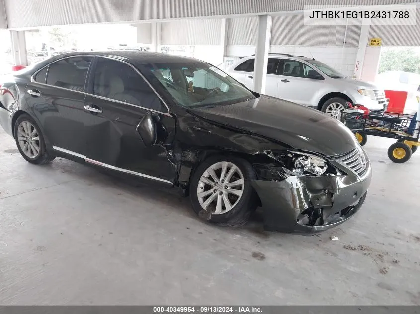 JTHBK1EG1B2431788 2011 Lexus Es 350