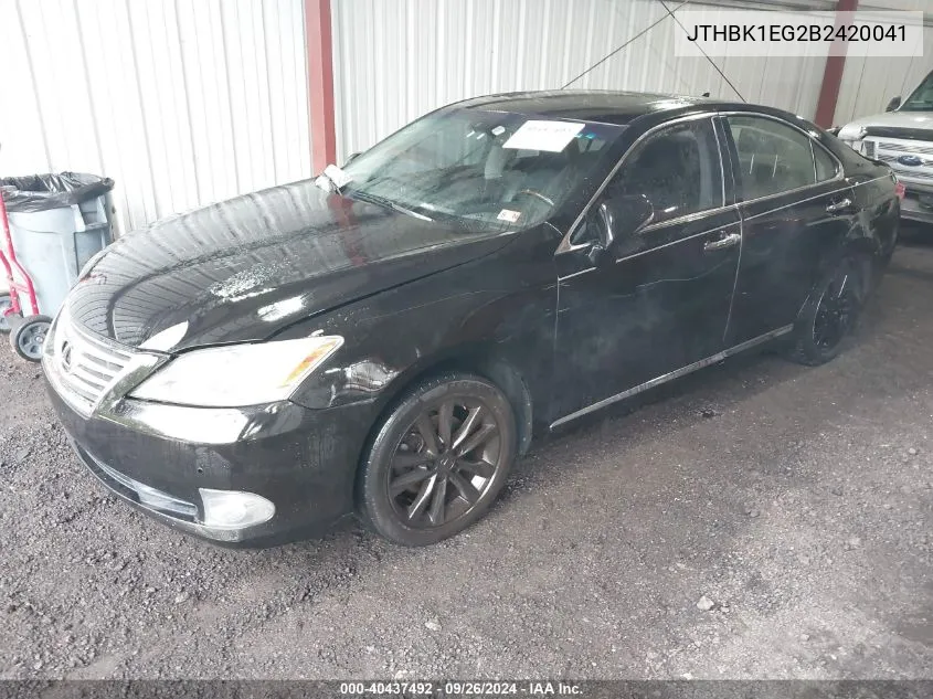 JTHBK1EG2B2420041 2011 Lexus Es 350