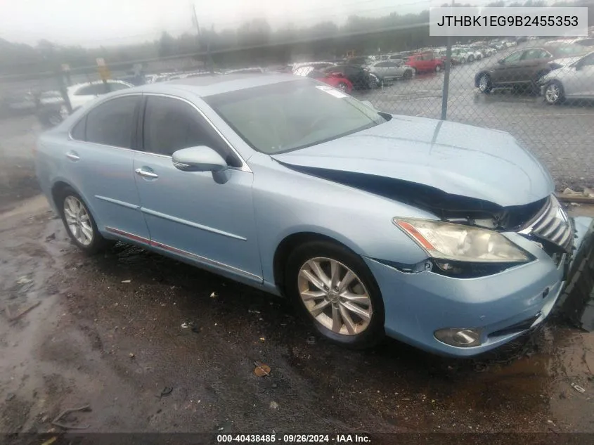 JTHBK1EG9B2455353 2011 Lexus Es 350