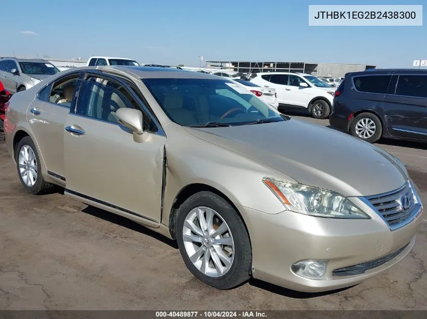 JTHBK1EG2B2438300 2011 Lexus Es 350