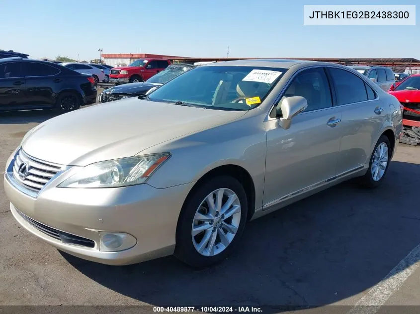 JTHBK1EG2B2438300 2011 Lexus Es 350