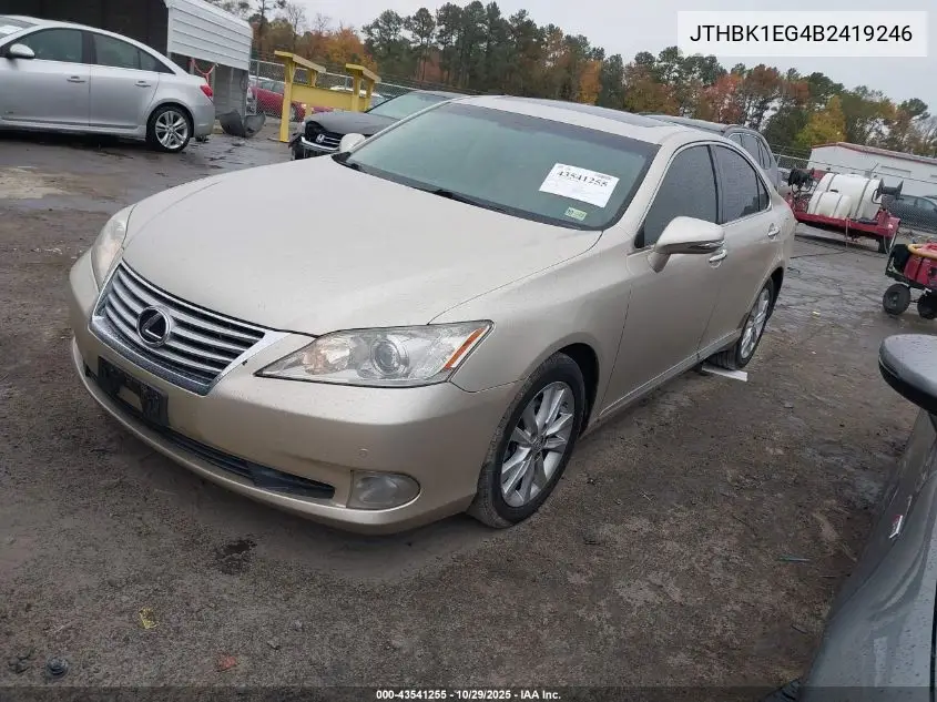 JTHBK1EG4B2419246 2011 Lexus Es 350