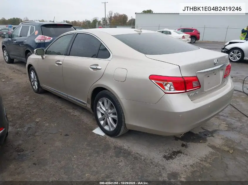 JTHBK1EG4B2419246 2011 Lexus Es 350
