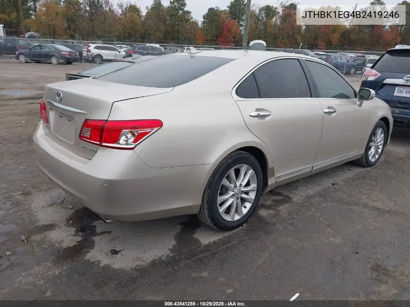 JTHBK1EG4B2419246 2011 Lexus Es 350