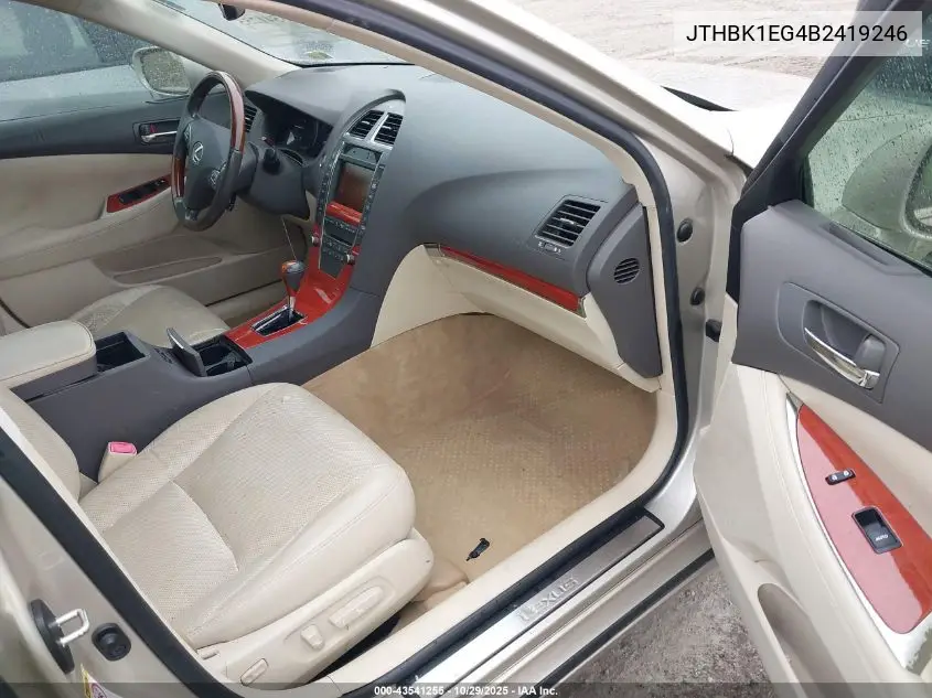 JTHBK1EG4B2419246 2011 Lexus Es 350