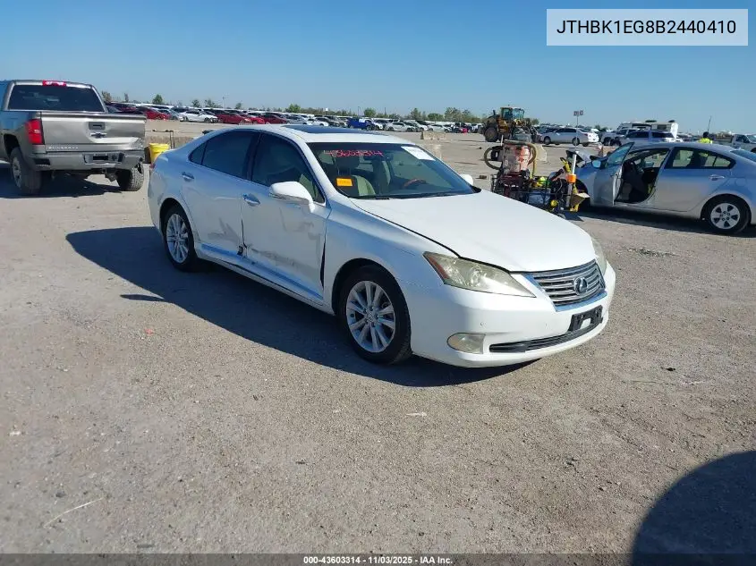 JTHBK1EG8B2440410 2011 Lexus Es 350