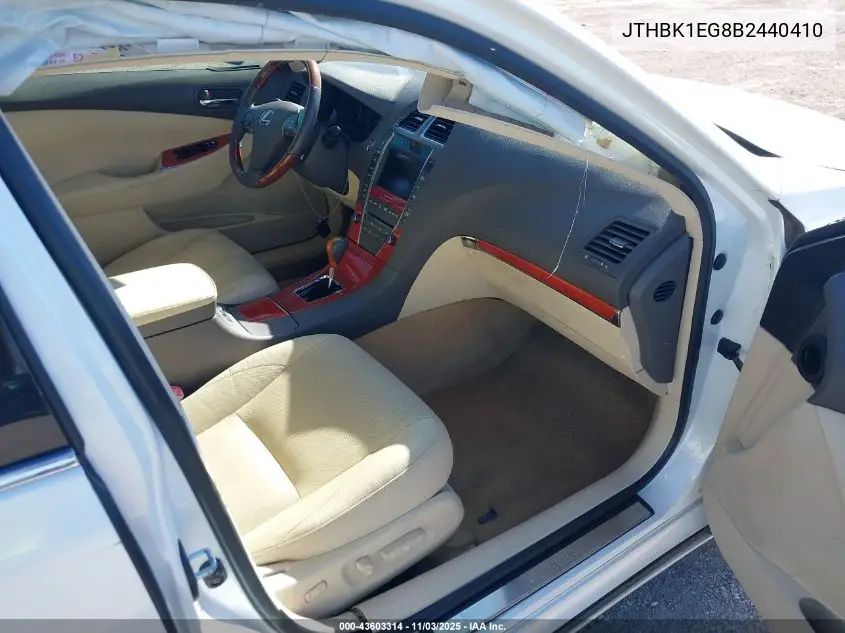 JTHBK1EG8B2440410 2011 Lexus Es 350