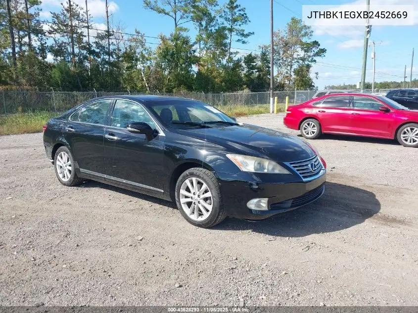 JTHBK1EGXB2452669 2011 Lexus Es 350