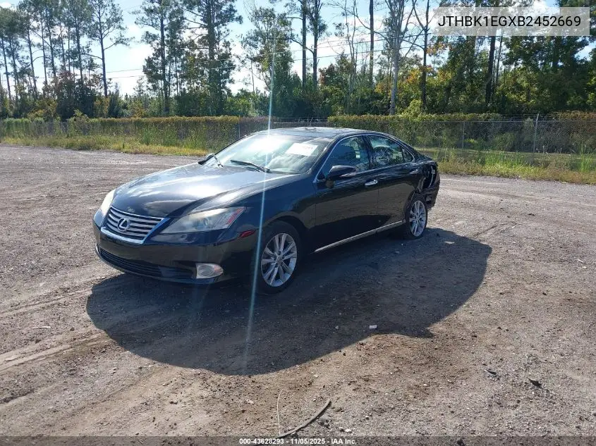JTHBK1EGXB2452669 2011 Lexus Es 350