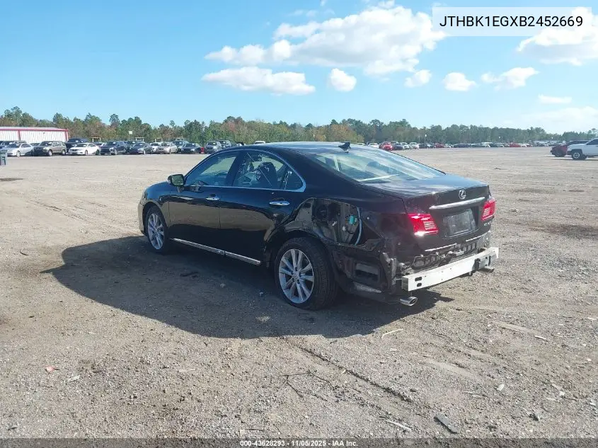 JTHBK1EGXB2452669 2011 Lexus Es 350