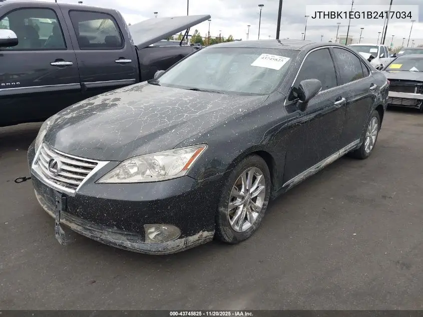 JTHBK1EG1B2417034 2011 Lexus Es 350