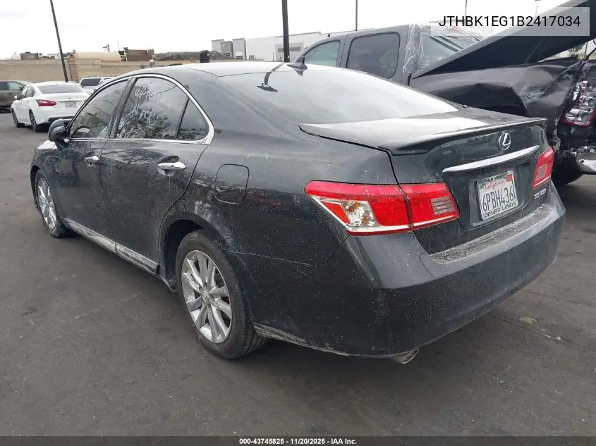 JTHBK1EG1B2417034 2011 Lexus Es 350
