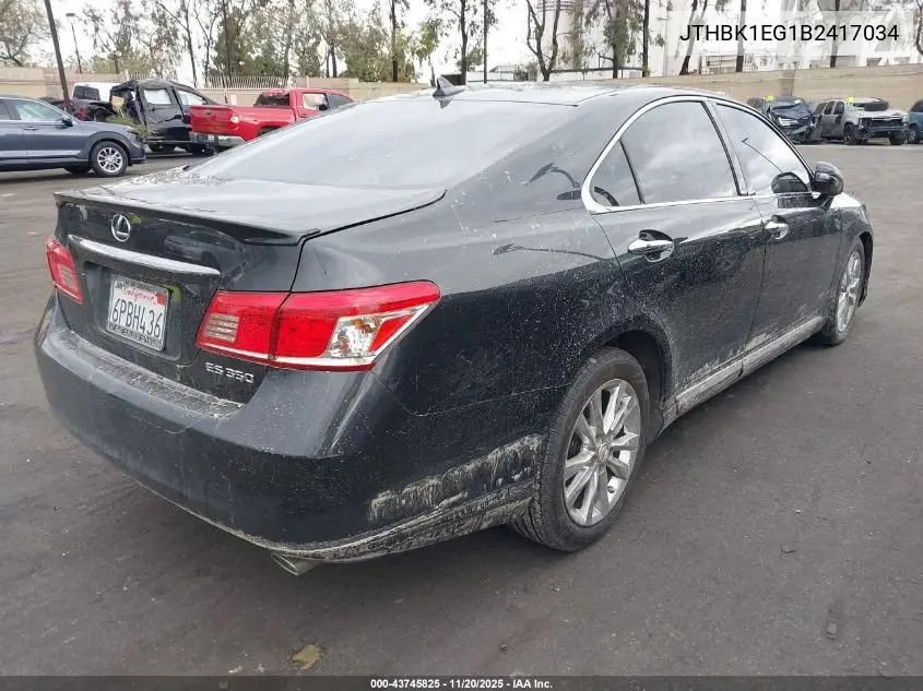 JTHBK1EG1B2417034 2011 Lexus Es 350