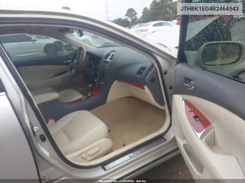 JTHBK1EG4B2464543 2011 Lexus Es 350