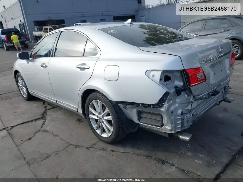 JTHBK1EG5B2458170 2011 Lexus Es 350