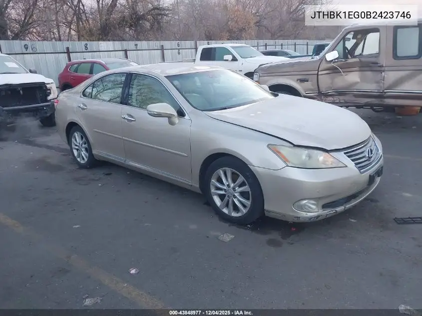 JTHBK1EG0B2423746 2011 Lexus Es 350