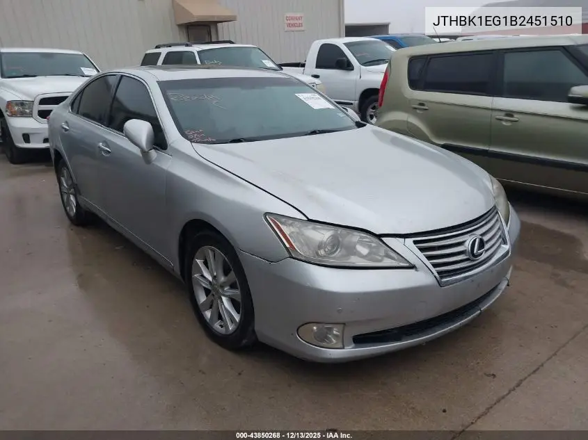 JTHBK1EG1B2451510 2011 Lexus Es 350