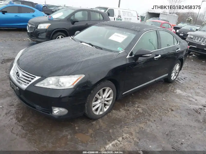JTHBK1EG1B2458375 2011 Lexus Es 350