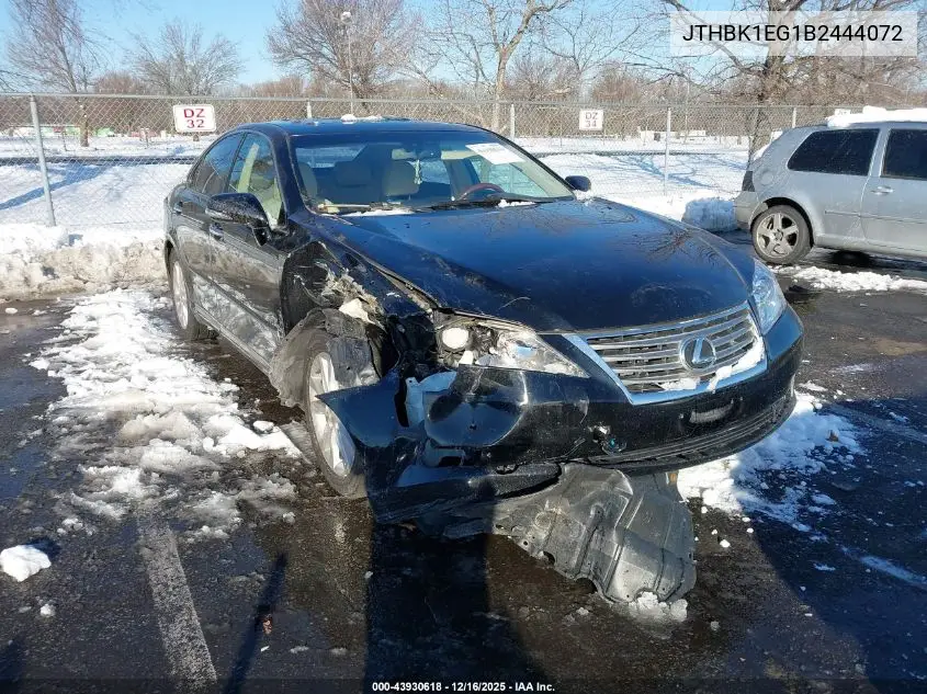 JTHBK1EG1B2444072 2011 Lexus Es 350