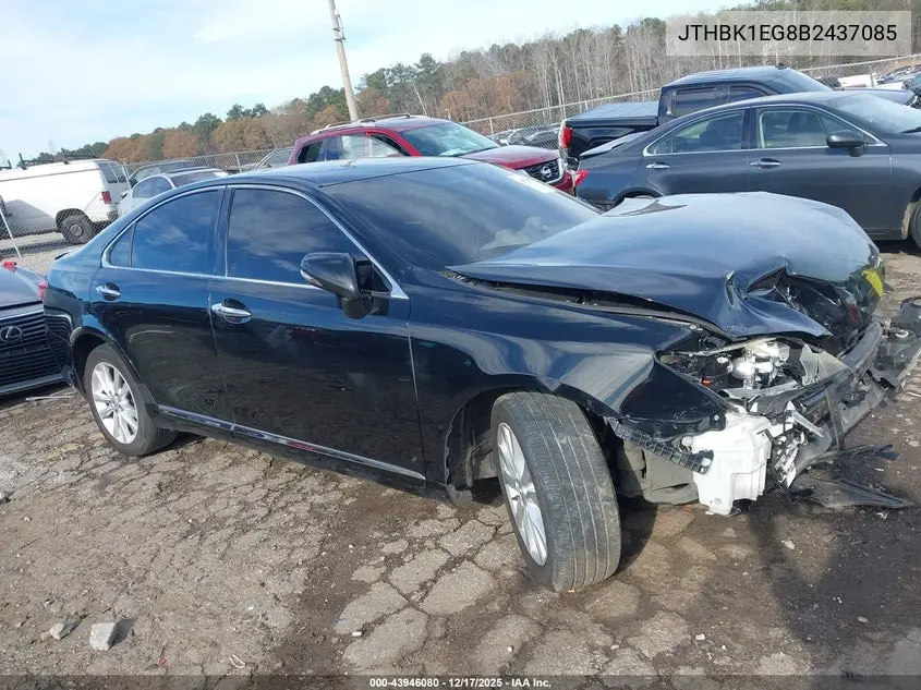 JTHBK1EG8B2437085 2011 Lexus Es 350